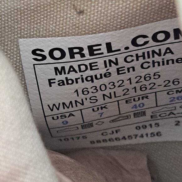 Sorel Major Low Women's Cream Beige Canvas & Suede Ankle Side Zip Bootie Sz 9 - Picture 7 of 7